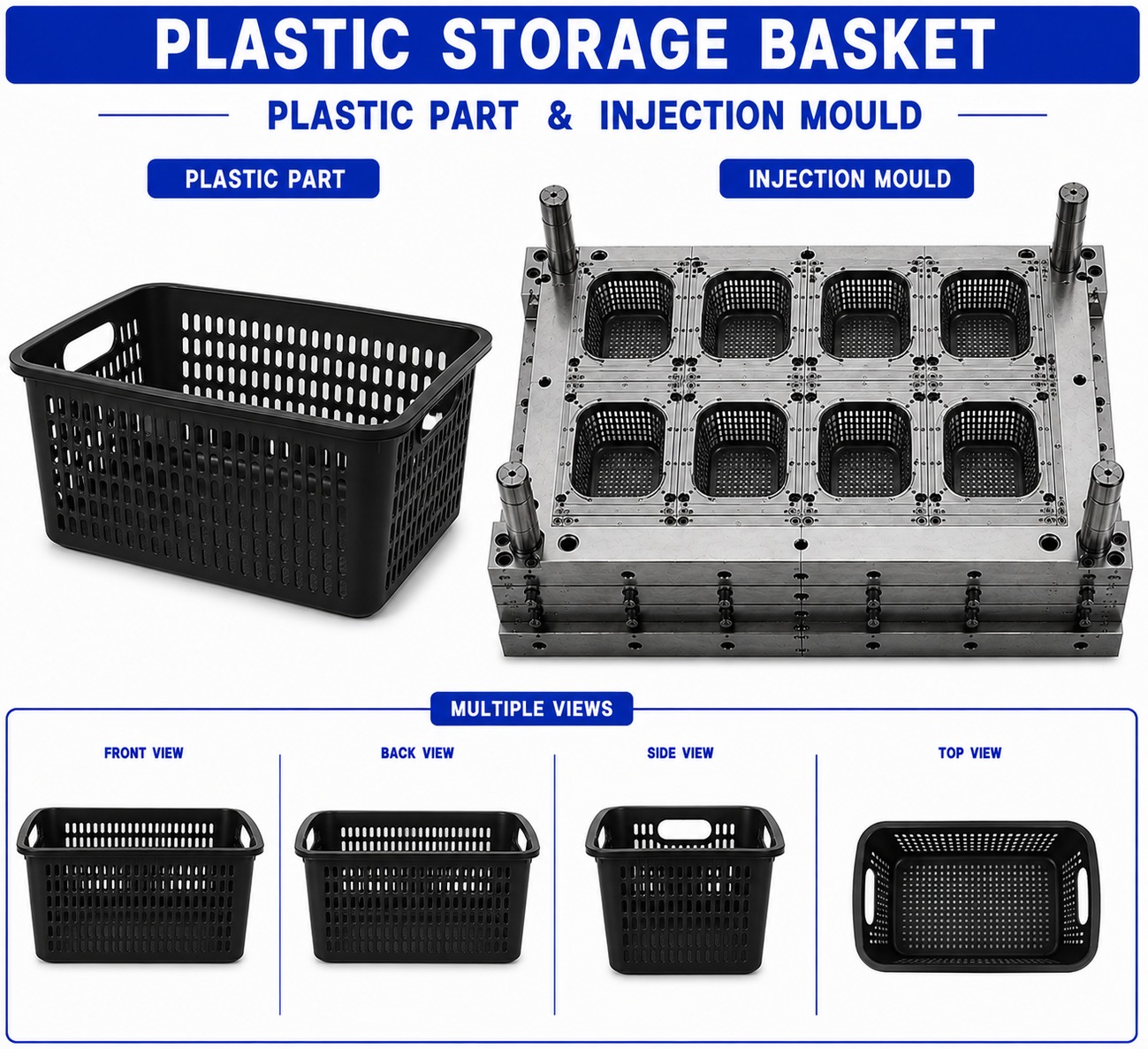 Plastic Storage Basket Mould and Moulding Service